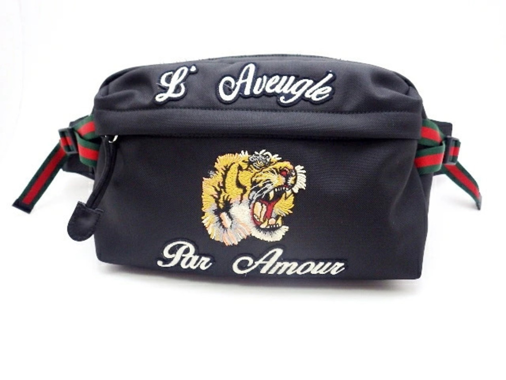 Gucci Waist Belt Crossbody Bag Embroidery Tech Pack Belt Techno Canvas
